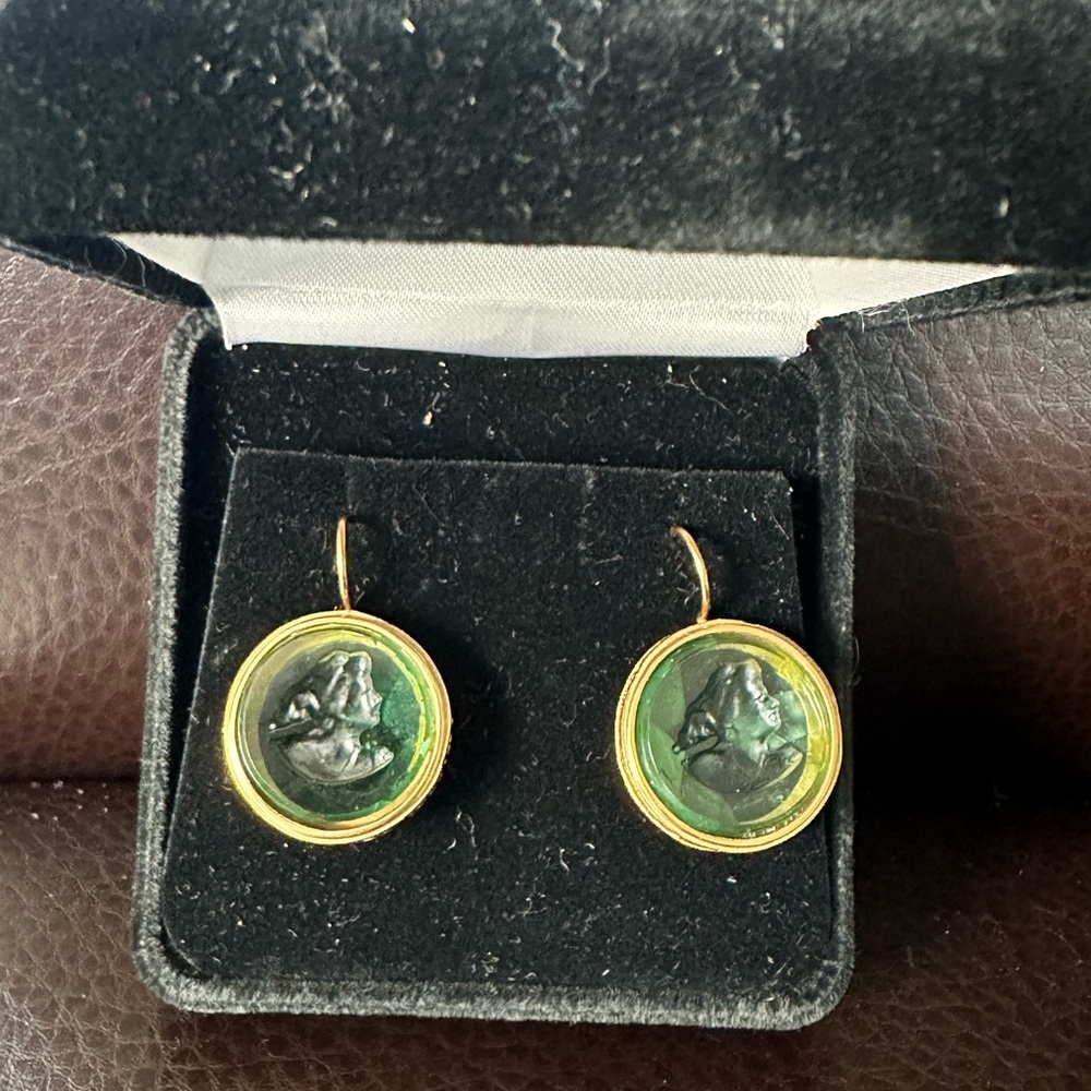 NIB cameo earrings